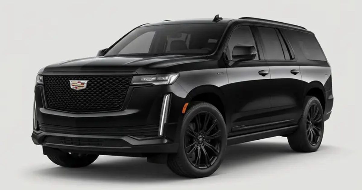 Black Cadillac Escalade ESV chauffeured SUV for LAX limo service
